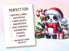Christmas Panda Clipart Bundle 2 - CraftNest - Digital Crafting and Art