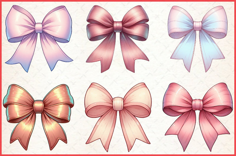Coquette Bow Clipart Bundle 7 - CraftNest - Digital Crafting and Art