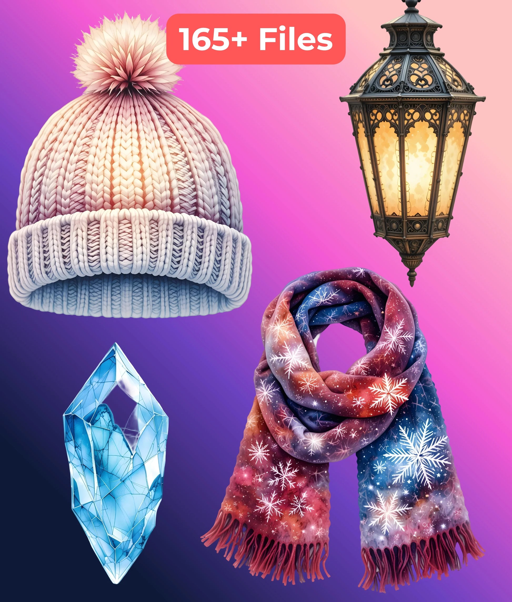Ethereal Winter Elements Clipart Bundle - CraftNest - Digital Crafting and Art