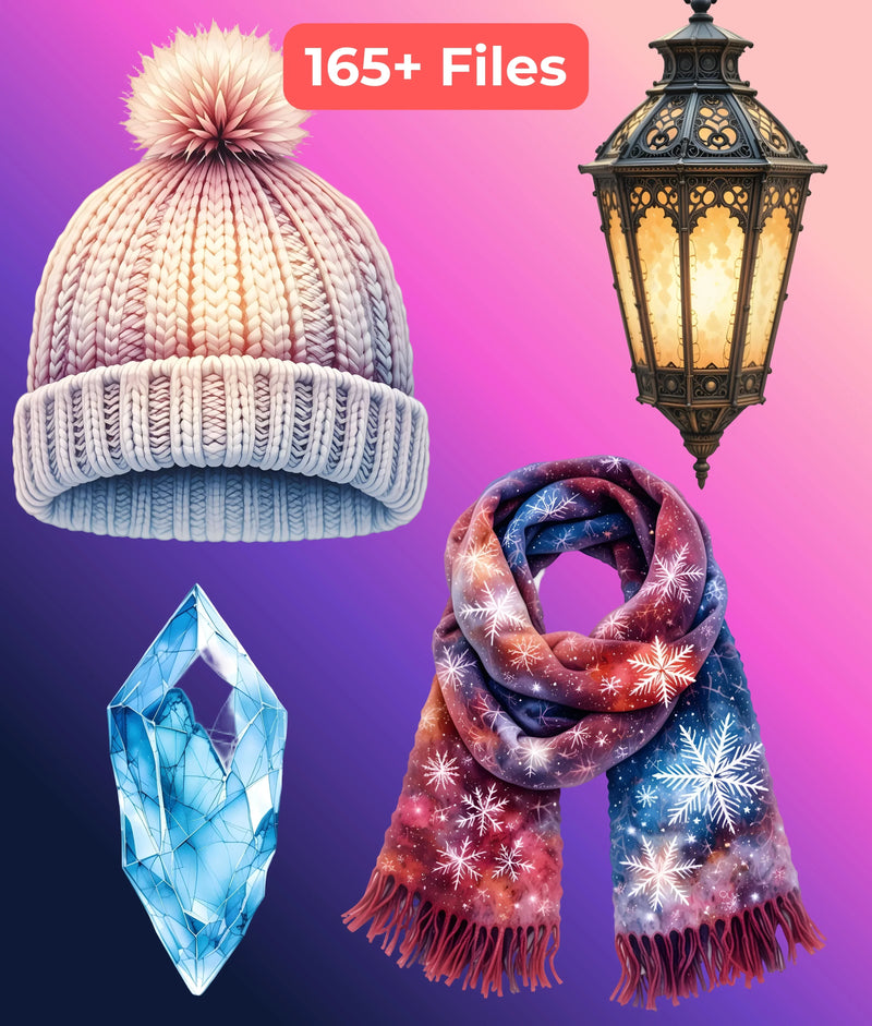 Ethereal Winter Elements Clipart Bundle - CraftNest - Digital Crafting and Art