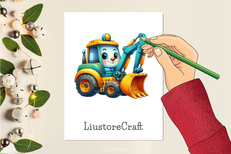 Construction Vehicles Clipart Bundle - CraftNest - Digital Crafting and Art