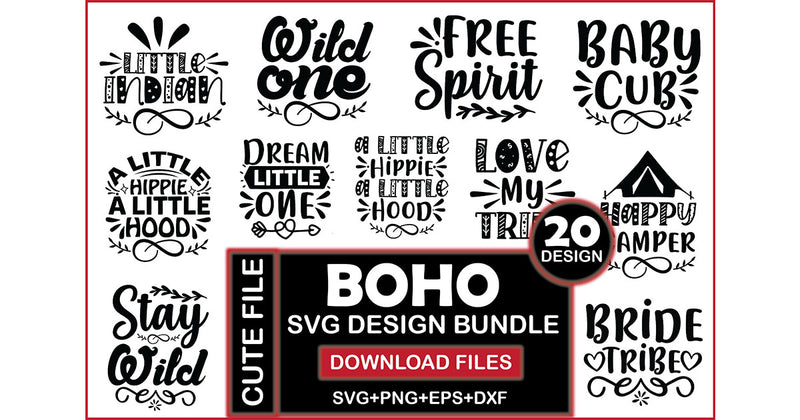 Boho SVG Bundle 1 - CraftNest - Digital Crafting and Art