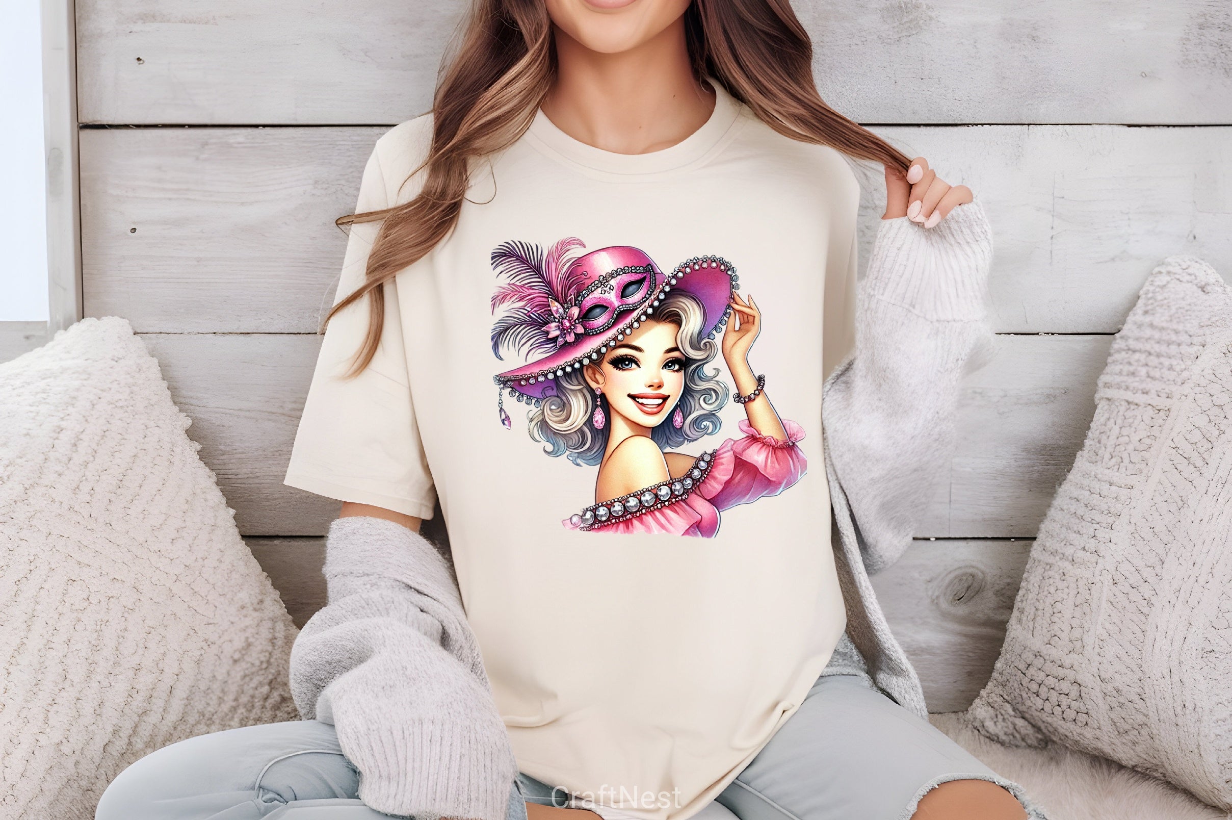 Mardi Gras Girl Clipart Bundle 6 - CraftNest - Digital Crafting and Art