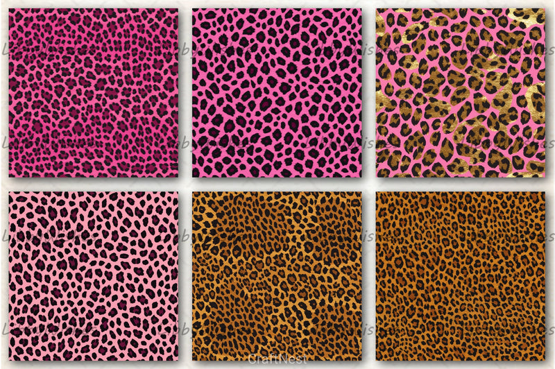 Leopard Pattern Backgrounds Bundle - CraftNest - Digital Crafting and Art