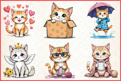Funny Cats Clipart Bundle - CraftNest - Digital Crafting and Art