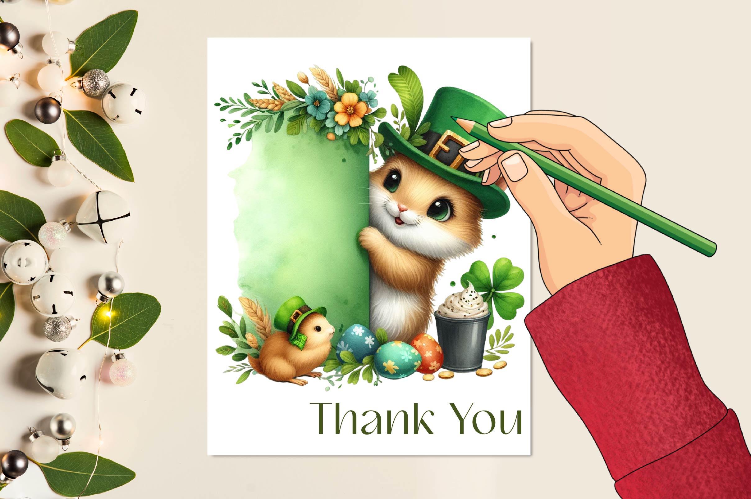 St Patrick's Peeking Around Corner Clipart Bundle - CraftNest - Digital Crafting and Art