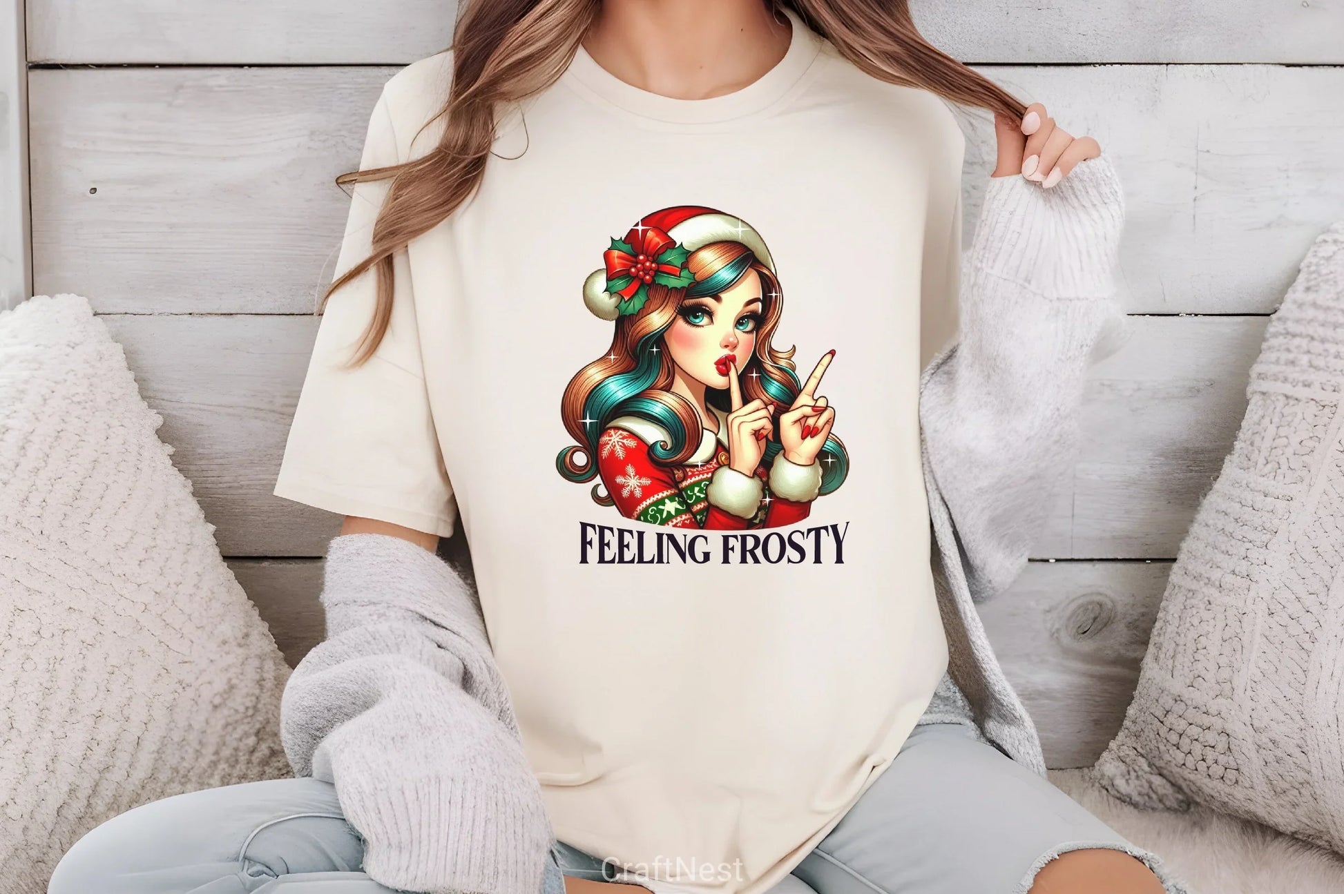 Retro Girl Christmas Clipart Bundle - CraftNest - Digital Crafting and Art