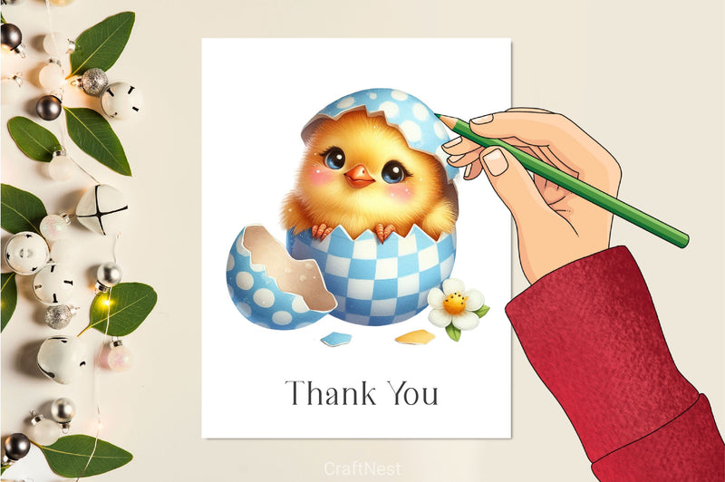 Cute Easter Chick Clipart Bundle - CraftNest - Digital Crafting and Art