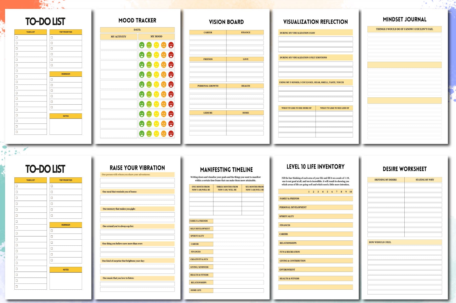 Positive Mindset Planner