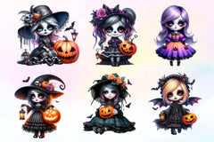 Halloween Gothic Doll Clipart Bundle - CraftNest - Digital Crafting and Art