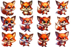 Angry Fox Clipart Bundle - CraftNest - Digital Crafting and Art
