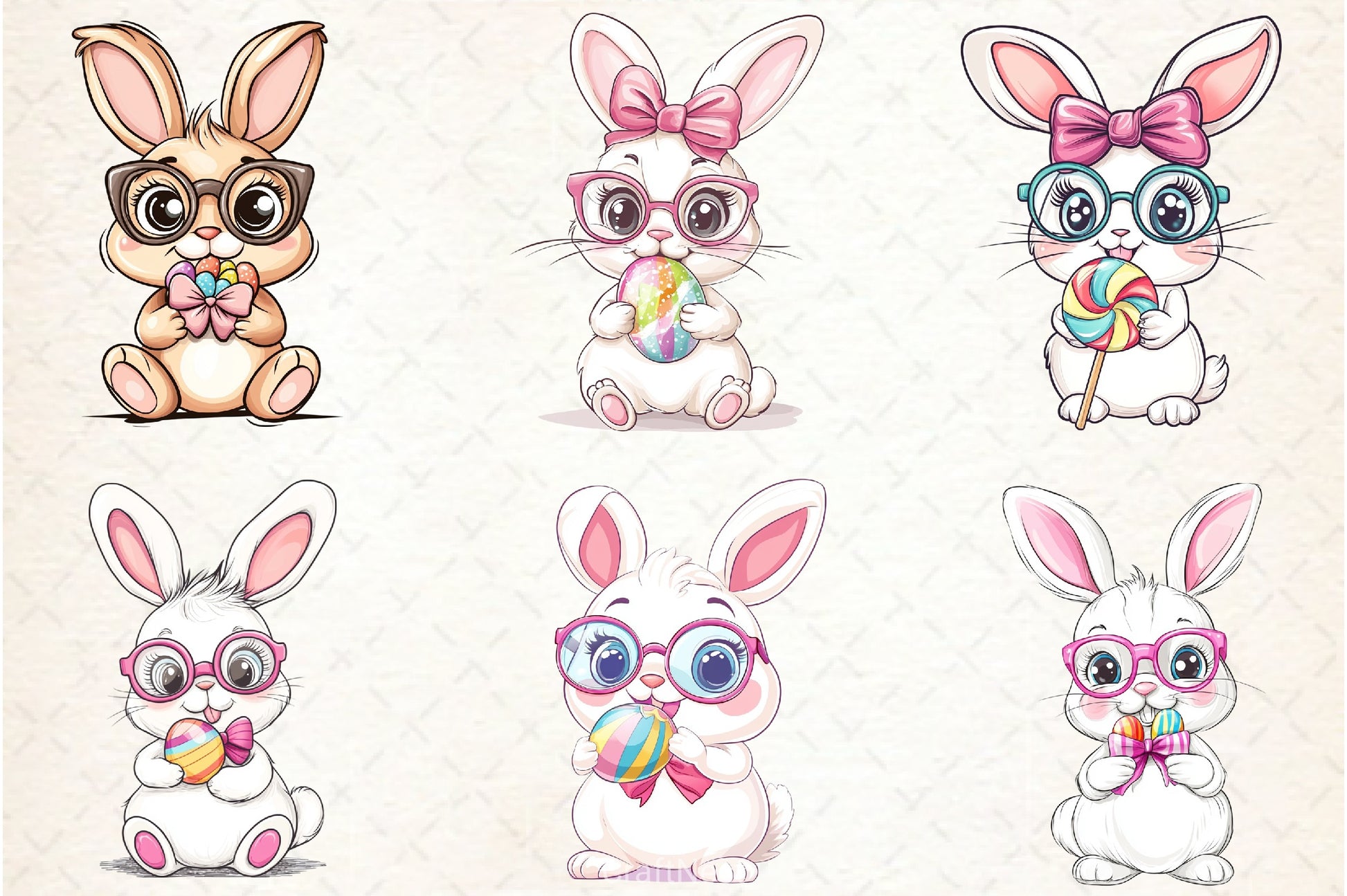 Funny Bunny Clipart Bundle - CraftNest - Digital Crafting and Art