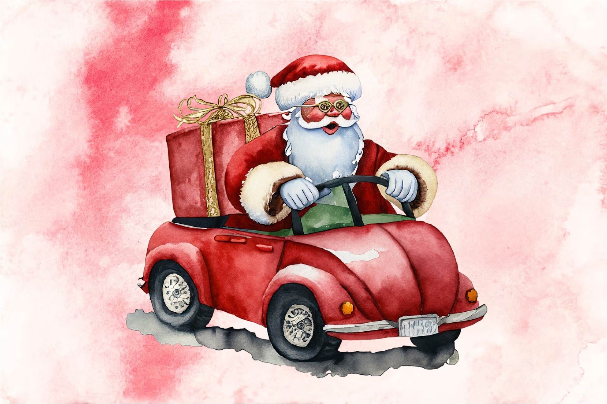 Santa Claus Driving Clipart Bundle - CraftNest - Digital Crafting and Art