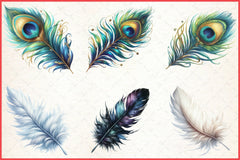 Feathers Clipart Bundle - CraftNest - Digital Crafting and Art