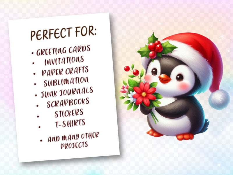 Christmas Penguin Clipart Bundle 7 - CraftNest - Digital Crafting and Art