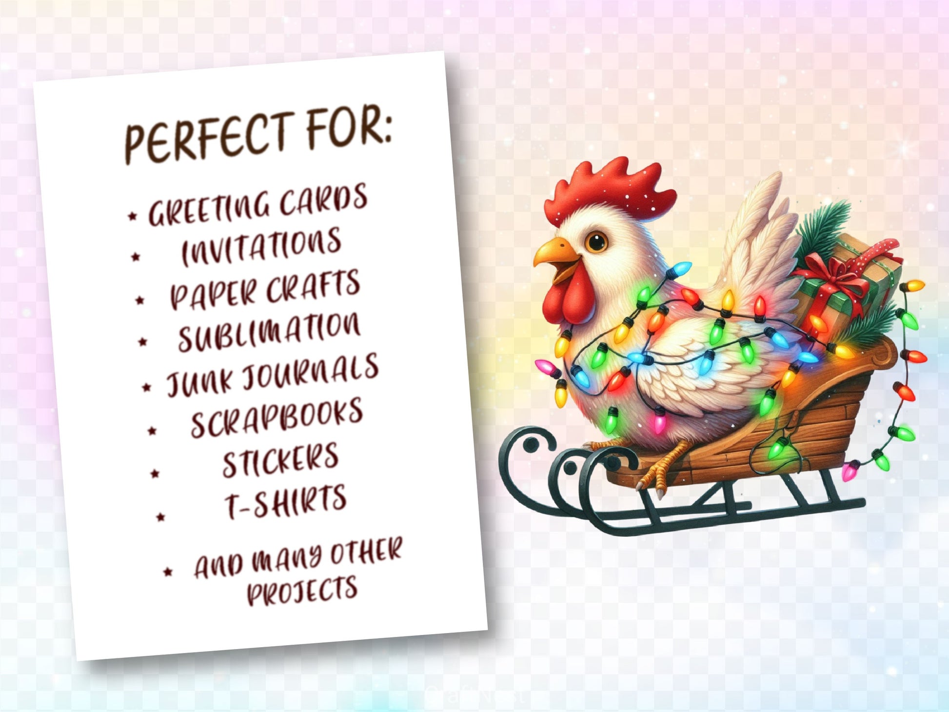 Christmas Funny Chicken Clipart Bundle 2 - CraftNest - Digital Crafting and Art