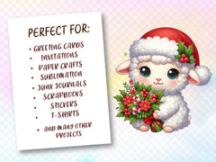 Cute Christmas Sheep Clipart Bundle 2 - CraftNest - Digital Crafting and Art