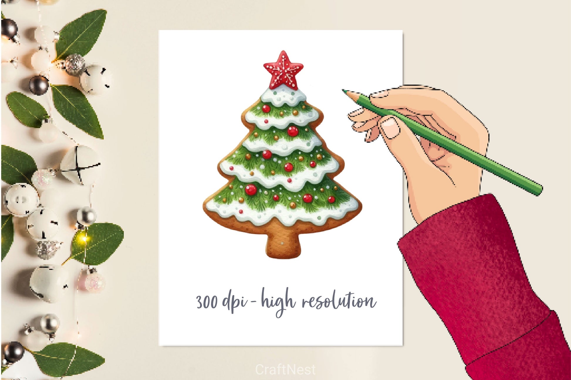Christmas Tree Cakes Clipart Bundle - CraftNest - Digital Crafting and Art