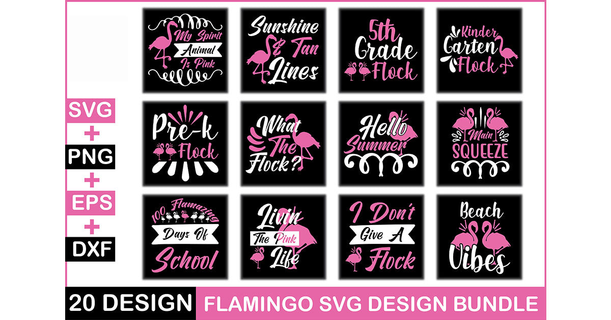 Flamingo 20 SVG Bundle - CraftNest - Digital Crafting and Art