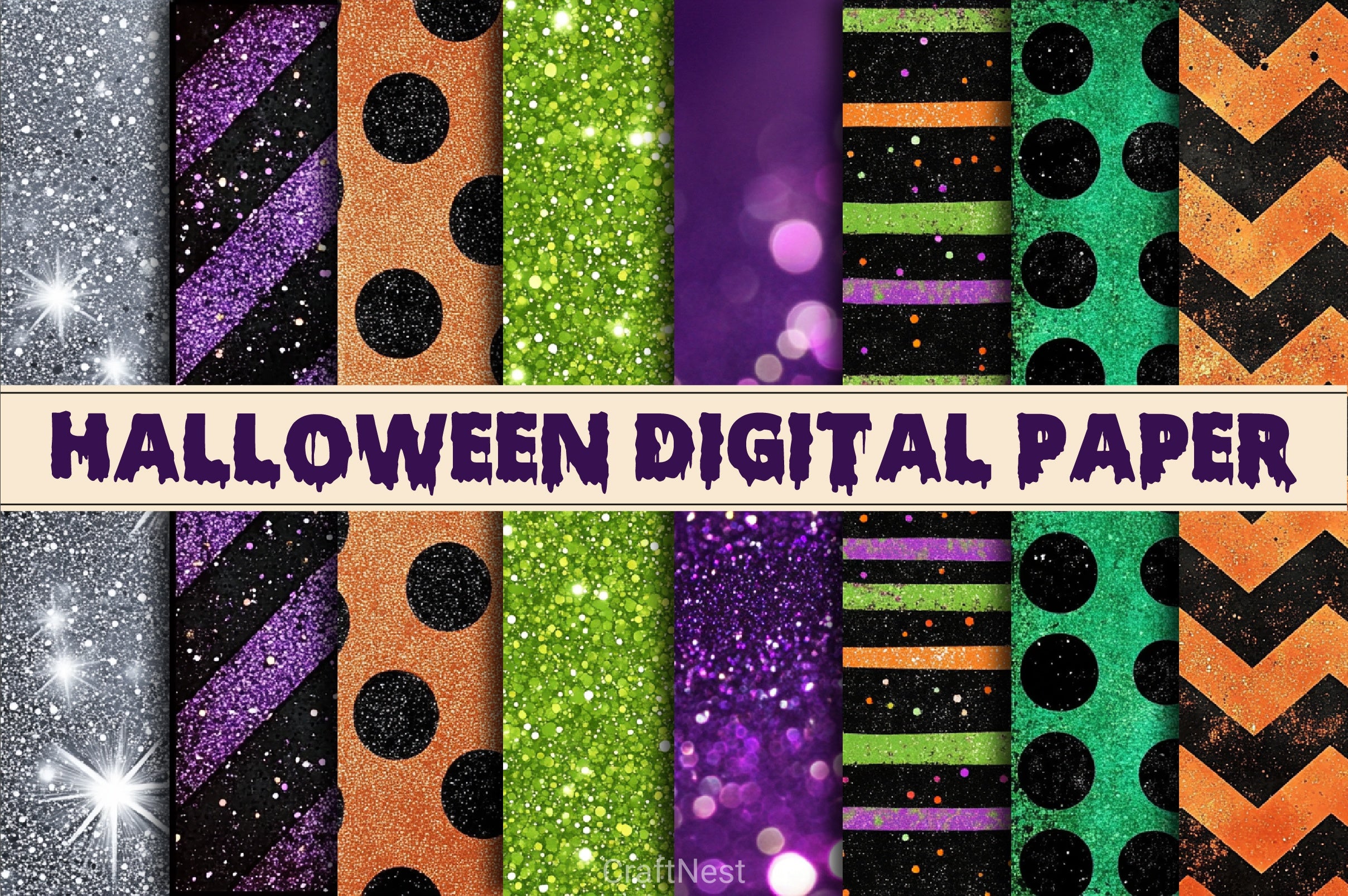 Halloween Digital Paper 2 - CraftNest - Digital Crafting and Art