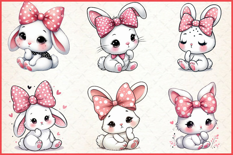 Bunny Clipart Bundle - CraftNest - Digital Crafting and Art