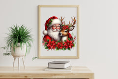 Santa Claus & Reindeer Clipart Bundle - CraftNest - Digital Crafting and Art