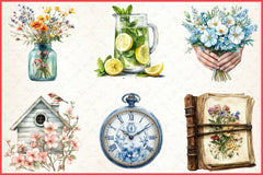 Spring Reading Clipart Bundle - CraftNest - Digital Crafting and Art