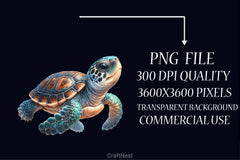 Sea Turtle Clipart Bundle - CraftNest - Digital Crafting and Art