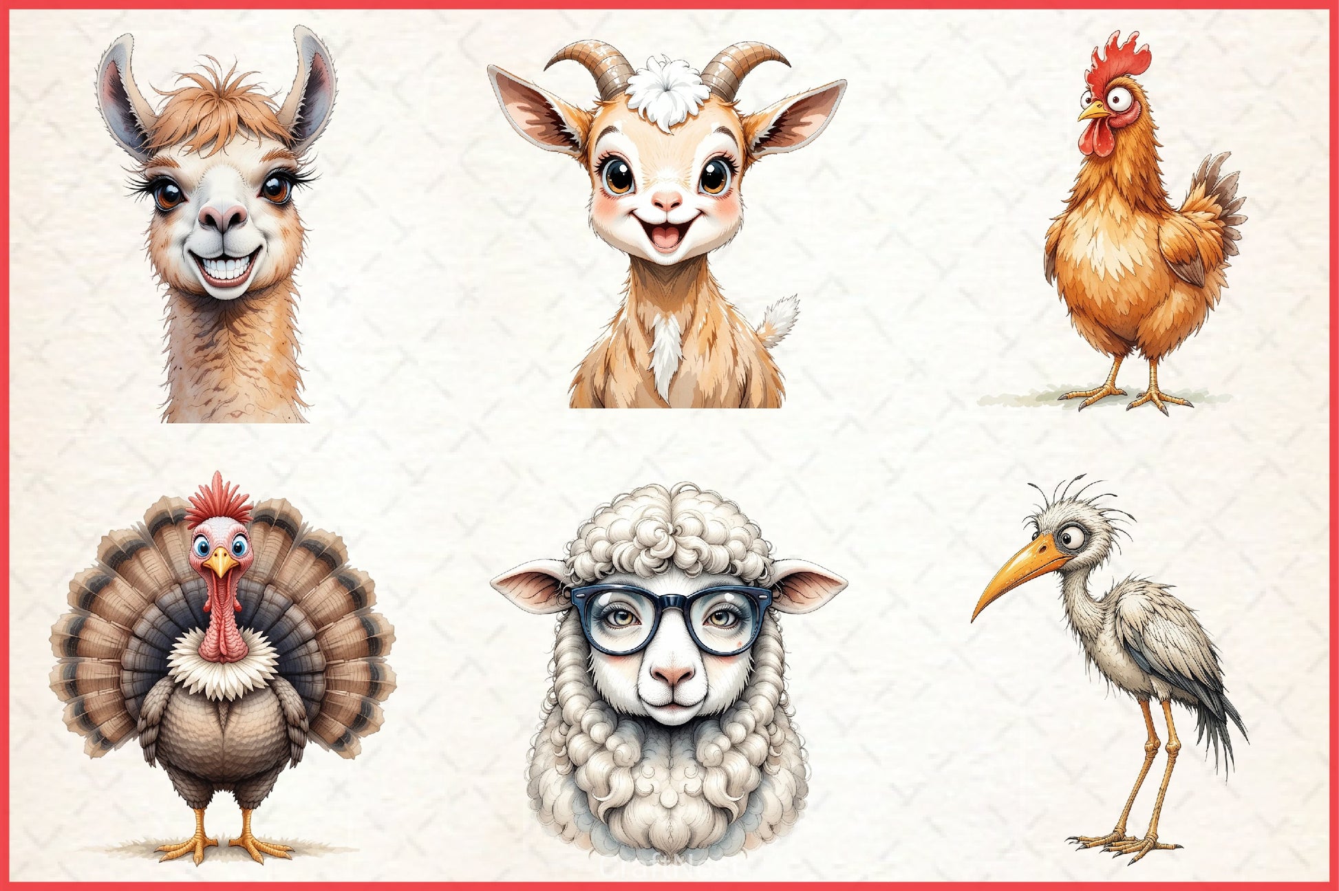 Cute Farm Animals Clipart Bundle 2 - CraftNest - Digital Crafting and Art