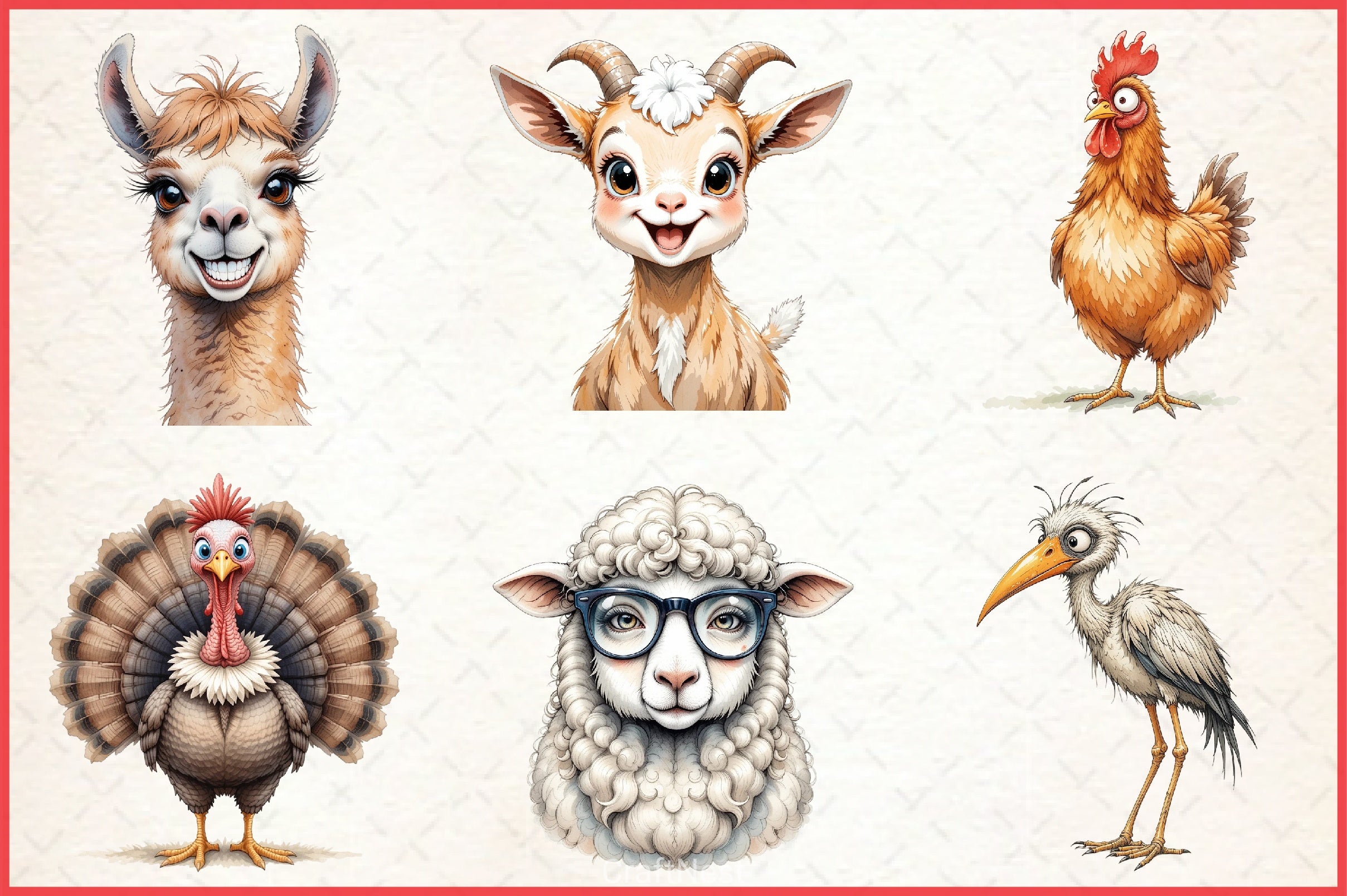 Cute Farm Animals Clipart Bundle 2 - CraftNest - Digital Crafting and Art