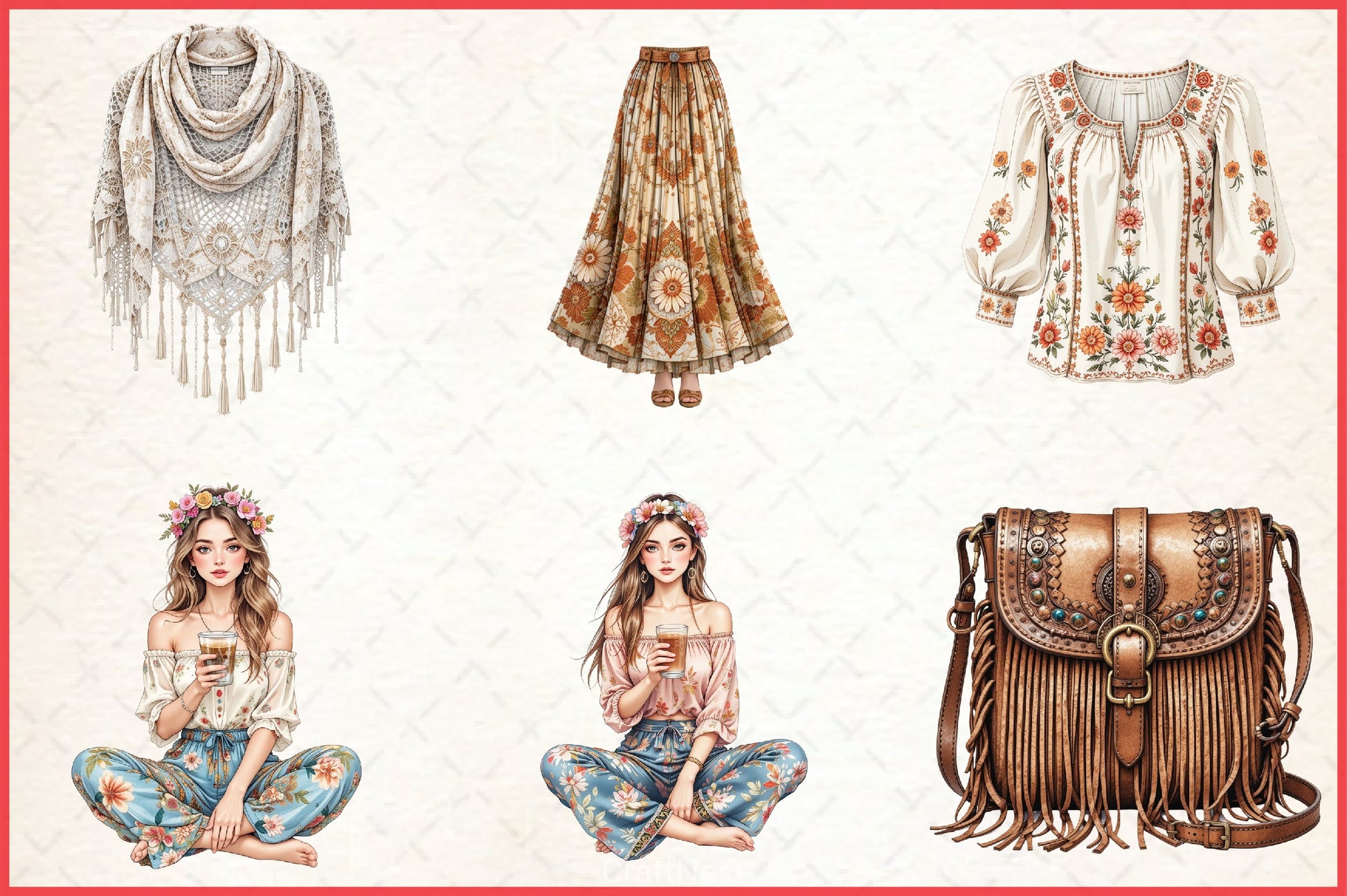 Summer Girl Fashion Clipart Bundle - CraftNest - Digital Crafting and Art