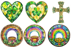 St Patrick's Day Stained Glass Clipart Bundle - CraftNest - Digital Crafting and Art