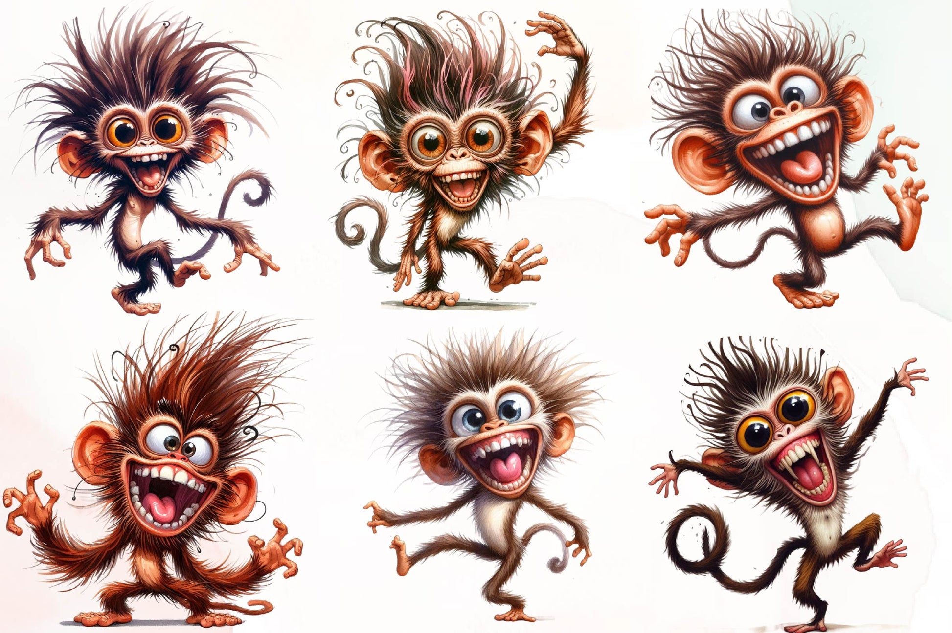 Funny Monkey Clipart Bundle - CraftNest - Digital Crafting and Art