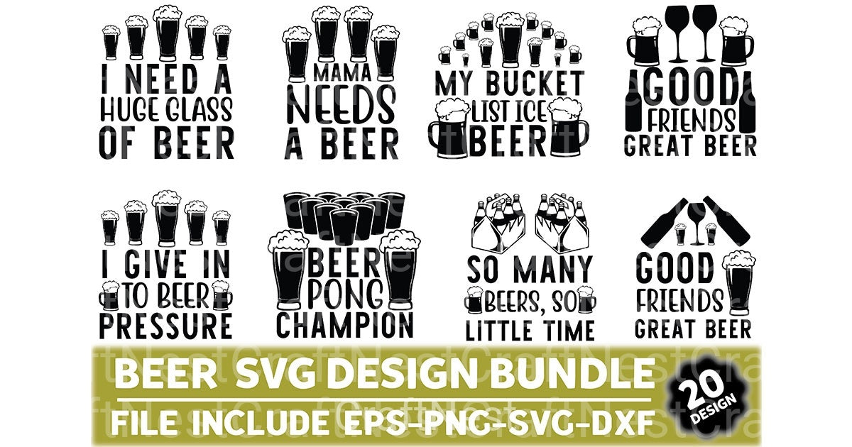 Beer Design Bundle - CraftNest - Digital Crafting and Art