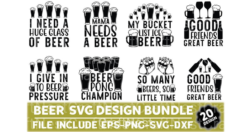 Beer Design Bundle - CraftNest - Digital Crafting and Art