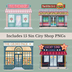 Village Shops Las Vegas Clipart Bundle - CraftNest - Digital Crafting and Art