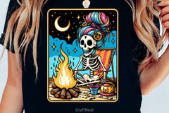 Happy Camper Skeleton Tarot Card Clipart Bundle - CraftNest - Digital Crafting and Art