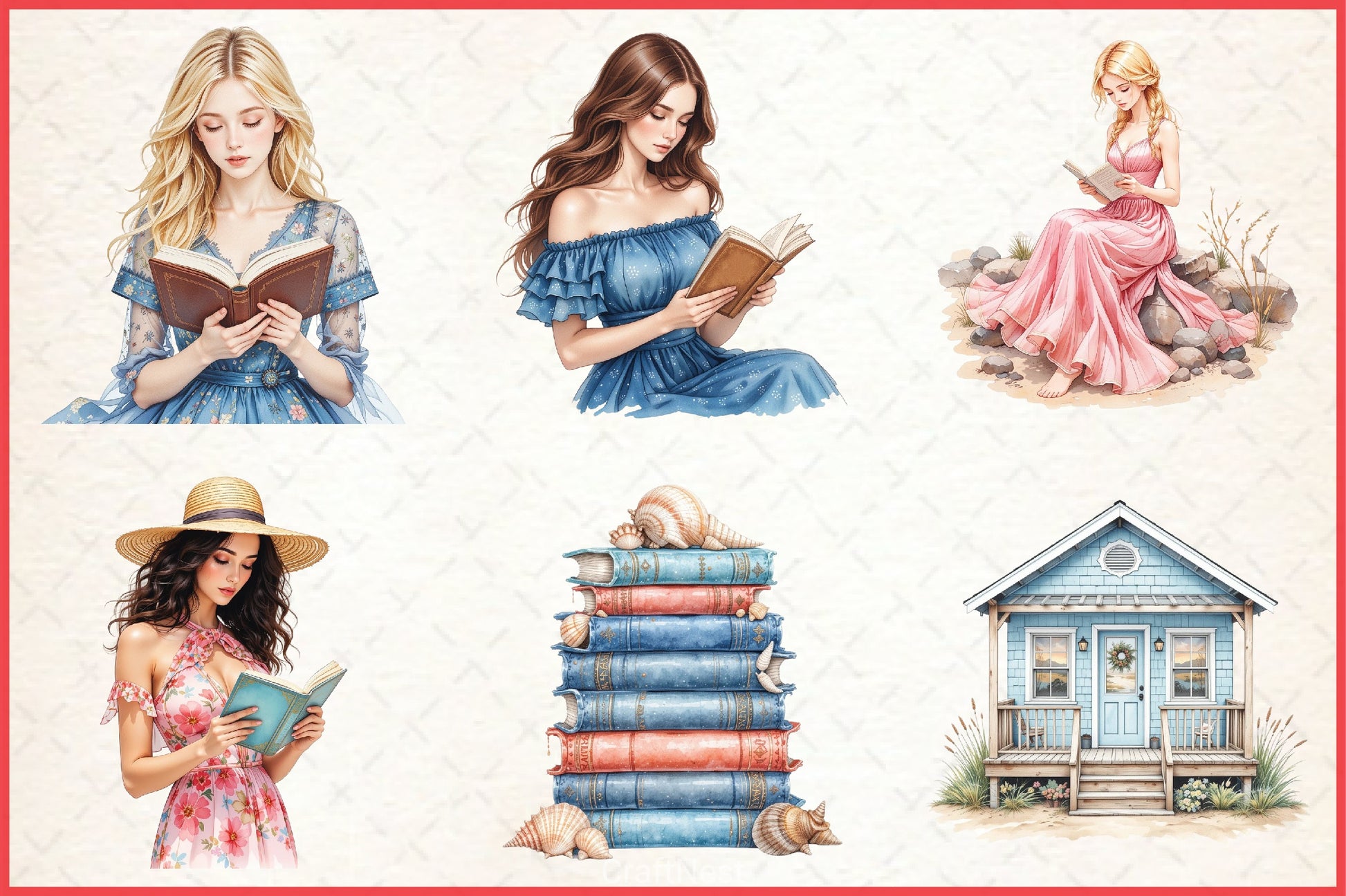 Summer Reading Clipart Bundle - CraftNest - Digital Crafting and Art