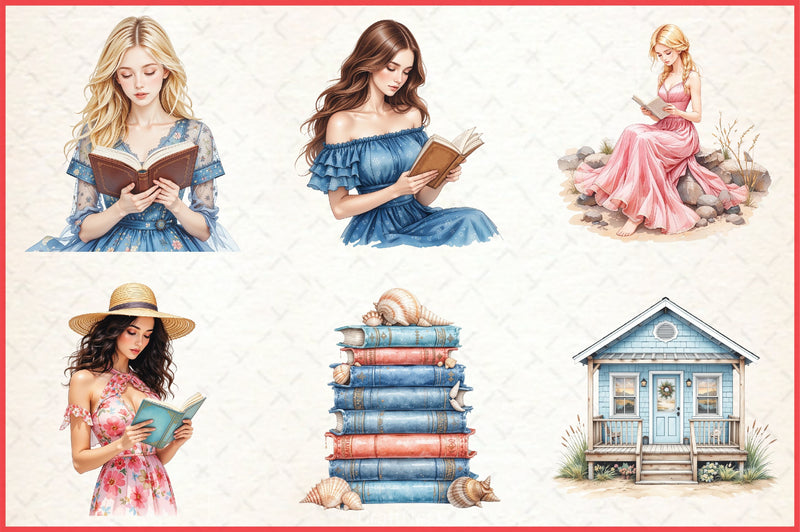Summer Reading Clipart Bundle - CraftNest - Digital Crafting and Art