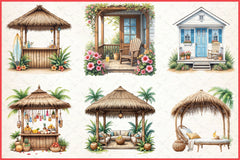 Cute Beach Nook Clipart Bundle - CraftNest - Digital Crafting and Art
