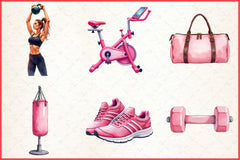 Gym Workout Clipart Bundle - CraftNest - Digital Crafting and Art