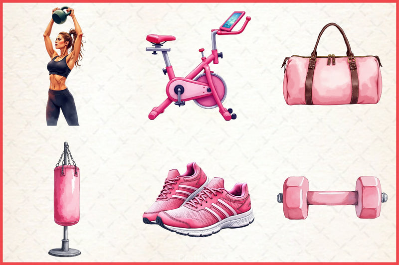 Gym Workout Clipart Bundle - CraftNest - Digital Crafting and Art