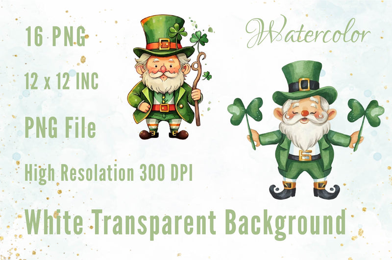 Leprechaun Cartoon Character Clipart Bundle 2 - CraftNest - Digital Crafting and Art