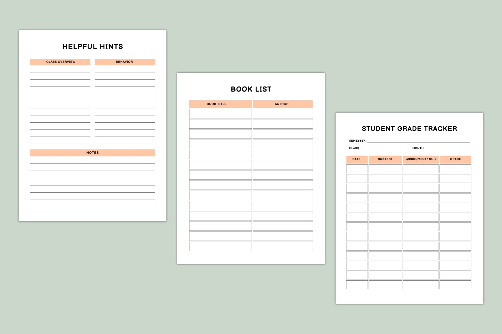 Children's School Life Planner