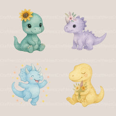Baby Dinosaurs 2 Clipart Bundle - CraftNest - Digital Crafting and Art