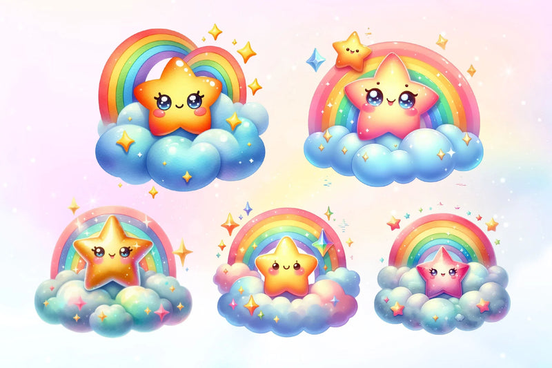 Sparkling Star Clipart Bundle - CraftNest - Digital Crafting and Art