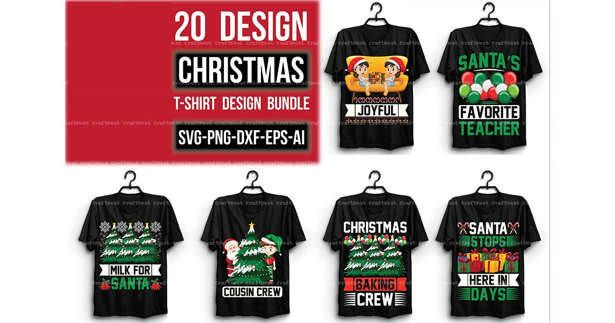 Christmas T-Shirt Design SVG Bundle 4