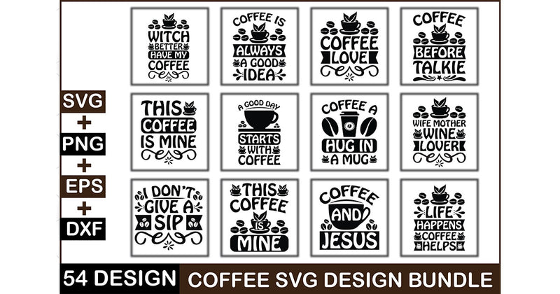 Coffee SVG Bundle 9 - CraftNest - Digital Crafting and Art