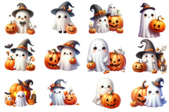 Spooky Ghost Halloween Clipart Bundle - CraftNest - Digital Crafting and Art