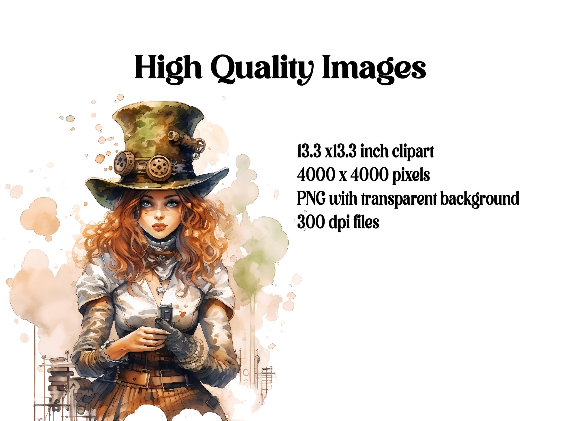 Steampunk Witches Clipart - CraftNest